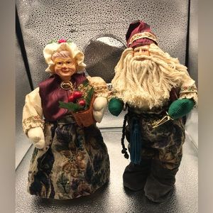Vintage Homco Santa Claus & Mrs Clause